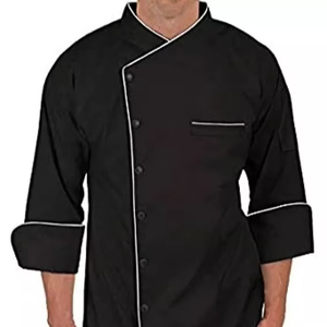 Uniforme de Cocina Profesional para Chef, Chaqueta de Chef con Bolsillos, Chaqueta de Chef para Hombre, Chaqueta de Manga Larga con Diseño de Ribete - Product Image 1