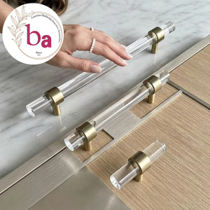 Ba Acrylic <b>T</b>-<b>Bar</b> Adjustable Multi-Function Contemporary Furniture Cabinet <b>Handle</b> Set Easy Installation for Bedroom Dresser - Product Image 5