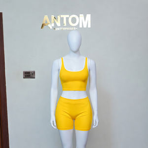 Conjunto Deportivo Casual de 2 Piezas para Mujer 2024, Top sin Mangas y Pantalones Cortos de Ciclismo - Product Image 2