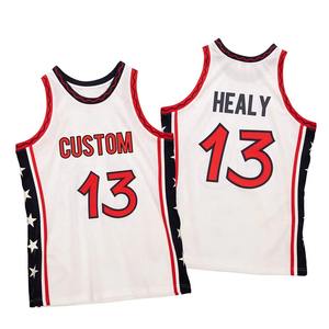 Maillot de basket pour adultes, grande taille, uniforme de basket coloré, haut personnalisé par sublimation, sans manches - Product Image 2