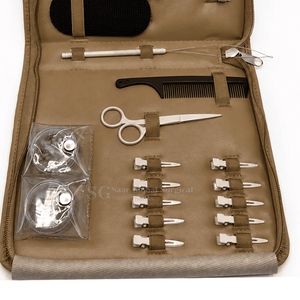 Kit professionnel de pinces pour extensions capillaires à usage commercial, avec boîte de perles à boucle, fils et aiguilles en C en acier inoxydable de qualité chirurgicale - Product Image 4