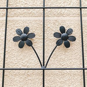 Set di 4 Tralicci da Giardino in Metallo Antiruggine 220 cm x 50 cm Neri, Supporto per Fiori da Esterno per Piante Rampicanti - Product Image 6