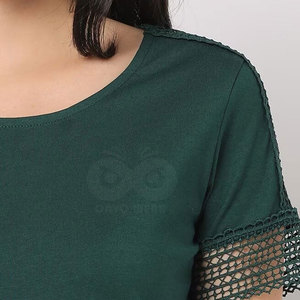 Precio al por mayor, últimos estilos, camisetas de alta calidad para mujer, servicio OEM, MOQ bajo, camisetas para mujer para venta en línea - Product Image 5