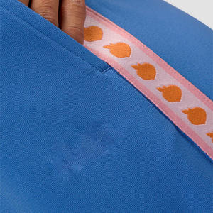 Pantalones Deportivos Azules para Mujer, con Rayas de Puntos Naranjas, Cintura Elástica, Bolsillos Laterales, Corte Holgado, Largos, Casuales, para Verano - Product Image 6