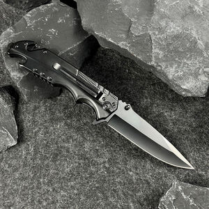 มีดพับสแตนเลสแบบมืออาชีพ ด้ามจับสีดำ ใบมีดคม สำหรับตั้งแคมป์กลางแจ้ง ปรับแต่งได้ตามความต้องการ (OEM) - Product Image 1