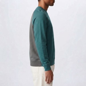 เสื้อสเวตเชิ้ตแขนยาวผู้ชาย สีเทาอมเขียว คอวี แขนเสื้อแบบแร็กแลน ทรงปกติ ผ้าถัก สวมใส่สบายๆ สำหรับฤดูใบไม้ร่วง - Product Image 3