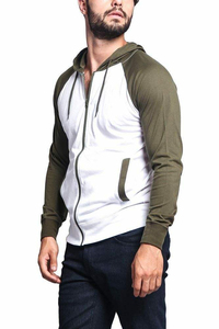 เสื้อฮู้ดซิปผ้าฝ้ายฟลีซ GSM สูง เสื้อแจ็คเก็ตมีฮู้ดแบบซิปสั่งทำได้ ผู้ผลิตเสื้อผ้าขายส่ง เสื้อฮู้ดซิป - Product Image 1