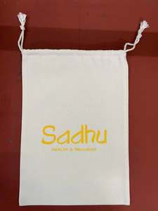 Custom Elegant Letter Pattern Reusable Silk Screen Printed Canvas Cotton Zipper Closure <b>Medium</b> <b>Size</b> Pouch <b>Bags</b> Stylish Shopping - Product Image 3