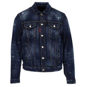 2025 Wholesale Unisex High Quality <b>Custom</b> <b>Denim</b> <b>Jacket</b> with Stand Collar and Front Logo Hooded Winter Streetwear - Product Image 4