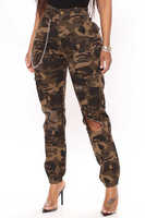 Pantalones Vaqueros Cargo de Mujer de Alta Calidad, Estilo Vintage Camuflaje Y2K con Lazo, Cintura Alta Regular, Efecto Desgastado, Pierna Ancha con Bolsillos