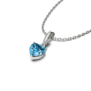 18K Gold Butterfly Pendant with Emerald and Diamond Rhodium Plated <b>Box</b> <b>Chain</b> - Product Image 3