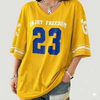 Camiseta Deportiva Personalizada de Primera Calidad, Impresa a Medida, para Fútbol, Béisbol, Baloncesto, Verano, Unisex, Corta, Transpirable, de Malla