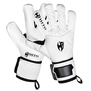Gants de gardien de but professionnels personnalisés, contact de la paume avant en latex, dos en silicone injecté, enveloppe de pouce en caoutchouc, languette en T - Product Image 5