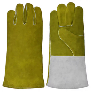 Gants de soudage en cuir industriels à manches longues, gants de soudage en cuir rouges, fonction anti-chaleur, gants de sécurité industriels en cuir pour le soudage - Product Image 4