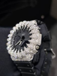 Reloj Hyper Ice GA2100 Modificado Personalizado, Caja de Metal Pesado, Aspecto de Diamantes de Primera Calidad, Reloj de Pulsera Analógico de Buceo, Estilo Urbano Hip Hop - Product Image 2