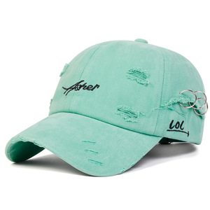 Comfortable Distressed Washed Denim <b>Ring</b> Baseball Cap Hip Hop Vintage Dad Hat <b>Adjustable</b> Top Manufacture With High Quality - Product Image 4
