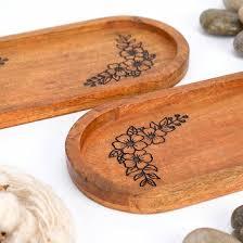 Handcrafted Wooden Jewelry Tray Elegant Organizer for Rings Earrings Bracelets Accessories - Product Image 4