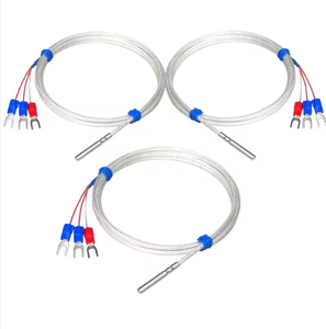 Capteur de température PT100 pour eau, liquide et gaz, câble flexible, capteur de température en platine PT100 RTD avec cartouche en acier inoxydable. - Product Image 3