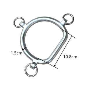 Bocado de acero inoxidable, bocado de aluminio, producto ecuestre, suministros ecuestres, brida de PVC de 5 pulgadas, cabestro negro para caballo, brida roja - Product Image 3
