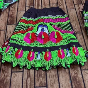 Falda de Talla Grande con Bordado Floral Pohnpei OEM, 100% Algodón, Largo a Media Pantorrilla, Ropa de Mujer, Colección Verano 2026, Faldas Elegantes - Product Image 1