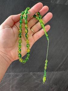 Perles de Tasbih en résine écologiques durables, chapelet islamique, décoration de la maison, prières quotidiennes du Ramadan, perles de prière faites à la main de haute qualité - Product Image 3
