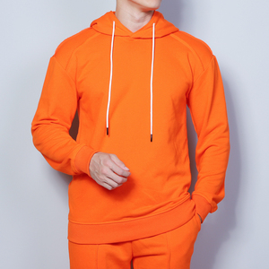High Quality Custom Made Winter Tracksuits <b>Men's</b> 100% Cotton Fleece <b>Pullover</b> Hoodies and Sweatpants Set - Product Image 1