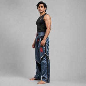 Pantalones de kick boxing duraderos con costuras reforzadas, ajuste cómodo y calidad premium para la práctica regular de artes marciales. - Product Image 5
