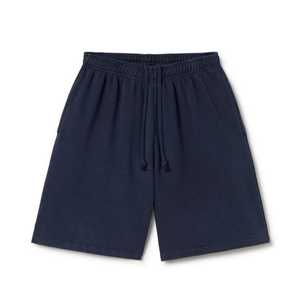 Shorts de jogging en molleton de coton épais vert olive pour homme, style streetwear uni avec cordon de serrage - Product Image 6