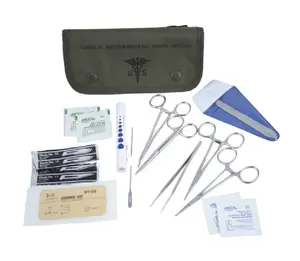 하이 퀄리티 군사 필드 스타일 의료 간호사 도구 키트 캔버스 군사 의료 필드 키트에 수술 도구