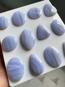 Wholesale Top Grade Natural Blue Lace Agate Cabochon Rare Crystal Quartz Jade Gemstone for Healing for Jewellery Making MAHNAJ - Product Image 3