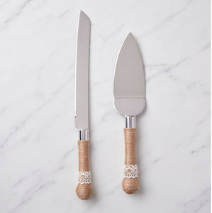 Spatule à gâteau en acier inoxydable, design tissé à la main, manche en métal confortable, couteau de service pour mariages et cérémonies - Product Image 3