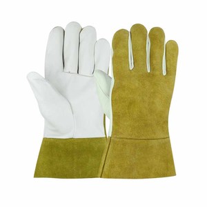 ถุงมือหนังวัวแท้คุณภาพสูง ทนทานต่อเปลวไฟ สำหรับงานเชื่อม งานดับเพลิง งานปิ้งย่าง - Product Image 4