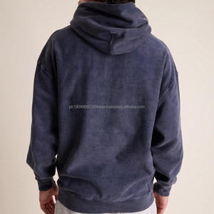 Sudadera con Capucha Cómoda para Hombre, Sudadera Lavada con Capucha de Algodón Terry, Sudaderas con Capucha para Hombre, Ropa Urbana Orgánica, Sudadera Personalizada para Hombre - Product Image 4