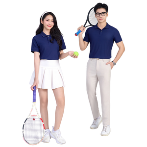 เสื้อโปโลผู้ชายผ้า87% 13% ผ้าโพลีเอสเตอร์ผ้านุ่มแห้งเร็วผ้าสแปนเด็กซ์ OEM - Product Image 1