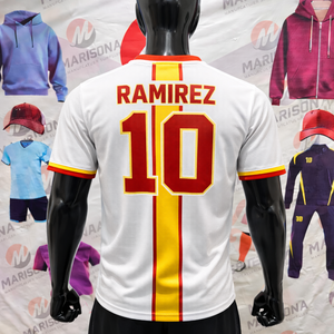 Camiseta de Fútbol Sublimada Personalizada de Manga Corta para Clubes, Equipos y Ligas, de Secado Rápido, Transpirable, en Tela de Poliéster Bordada - Product Image 2