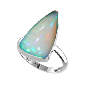 925 Sterling Silver <b>Ring</b> Bezel Setting Ethiopian <b>Opal</b> Gemstone Mix Shapes Classic Wedding Party Trendy Fashionable Unisex - Product Image 5