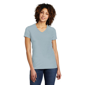 Paquete múltiple de camisetas básicas de algodón para mujer, cuello en V, manga corta, informales, deportivas, de punto, para fútbol. - Product Image 1