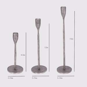 Ensemble de 3 porte-bougie en métal moderne pour la décoration du salon, élégant centre de table pour les occasions spéciales - Product Image 4