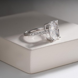 Elegant <b>Diamond</b> <b>Ring</b> for Women White Silver Plated Anniversary Gift Jewelry Available at Affordable Price - Product Image 4