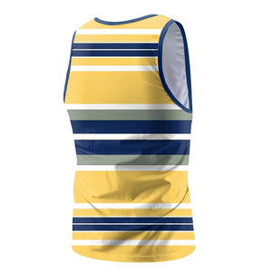 Camiseta sin mangas de algodón tejido liso blanco para hombre, hecha a medida, cuello redondo, holgada, transpirable, para deportes básicos y correr, OEM - Product Image 2