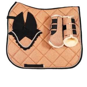 Tapis de selle équestre antidérapant de haute qualité pour le dressage et les concours de saut, respirant, en cuir, coton, silicone et spandex - Product Image 6