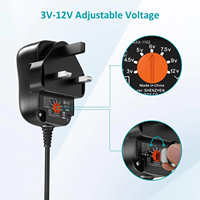 24W Universal-Netzteiladapter 3V 4.5V 5V 6V 7.5V 9V 12V 2A Max AC/DC Netzteil Transformator Adapter mit 8 DC-Steckern