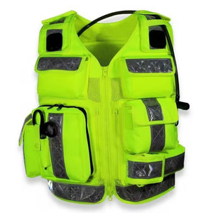 Chaleco y Chaqueta de Seguridad para Hombre, 100% Poliéster, Multibolsillos, con Cierre de Seguridad, Alta Visibilidad y Reflectividad - Product Image 1