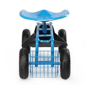 Sgabello da Giardinaggio Girevole a 360 Gradi con Ruote, Sedile per Lavori in Giardino, Scooter da Giardino con Sedile Girevole a 360 Gradi e Maniglia di Guida - Product Image 3