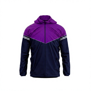 Chaqueta Deportiva Color Block para Hombre, con Capucha, Cierre de Cremallera, Estilo Deportivo, para Otoño, Exterior de Poliéster - Product Image 2