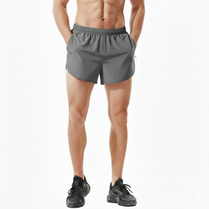 Pantalones Cortos Deportivos de Satén Sólido de 3 Pulgadas para Hombre, Personalizados al por Mayor, para Maratón, Gimnasio, Entrenamiento Atlético, con Bolsillos con Cordón - Product Image 4