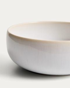 Elegante tazón de sopa de cerámica, acabado blanco brillante, diseño redondo profundo, resistente a las roturas, apto para alimentos, ideal para una mesa moderna y minimalista. - Product Image 2