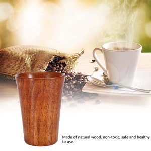 Primitive Wooden Drinking Cup Handmade Natural Wood <b>Coffee</b> Tea <b>Mug</b> Water Glass OEM Supplier - Product Image 2