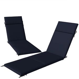 Set di cuscini per sedia lounge da esterno blu navy, 2 pezzi (solo cuscini) - Product Image 5