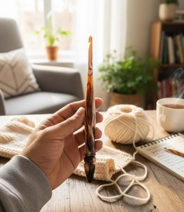 Multi Color Resin <b>Crochet</b> Hooks Smooth Polished Surface Comfortable Hold Knitting Tools <b>Set</b> for Beginners - Product Image 5